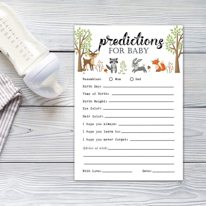 Giftideaworkshop 25 Advice and Prediction Cards for Baby Shower Game, New Mom and Dad Card for Girl or Boy Babies, New Parents, Fun Gender Neutral Shower Party Favors - Image 2